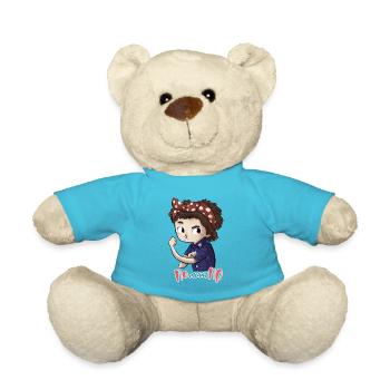 No means no - Teddy Bear - atoll blue - Front