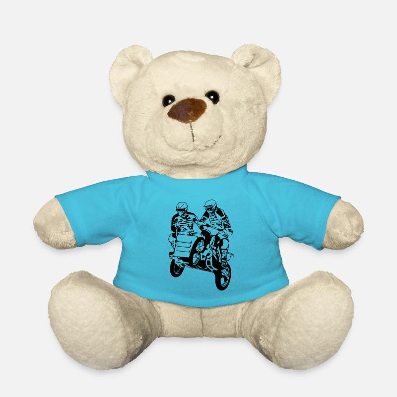 Sidecar Moto Cross - Nounours - bleu outremer