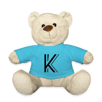 Letter K. - Teddy Bear - atoll blue - Front