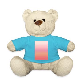 Farbverlauf rosa rot orange Sonnenuntergang - Teddy - Atollblau - Vorne