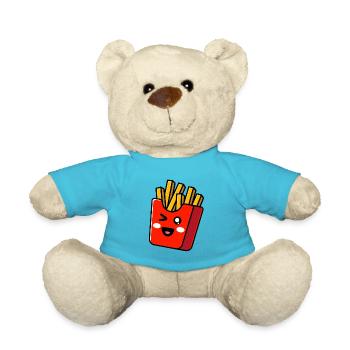 French Fries Kawaii Frites Sac de frites - Nounours - bleu outremer - Devant