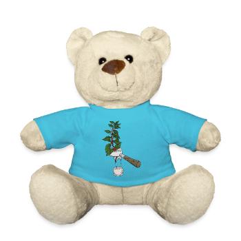 Café-plante-passons carriers conception de café - Nounours - bleu outremer - Devant