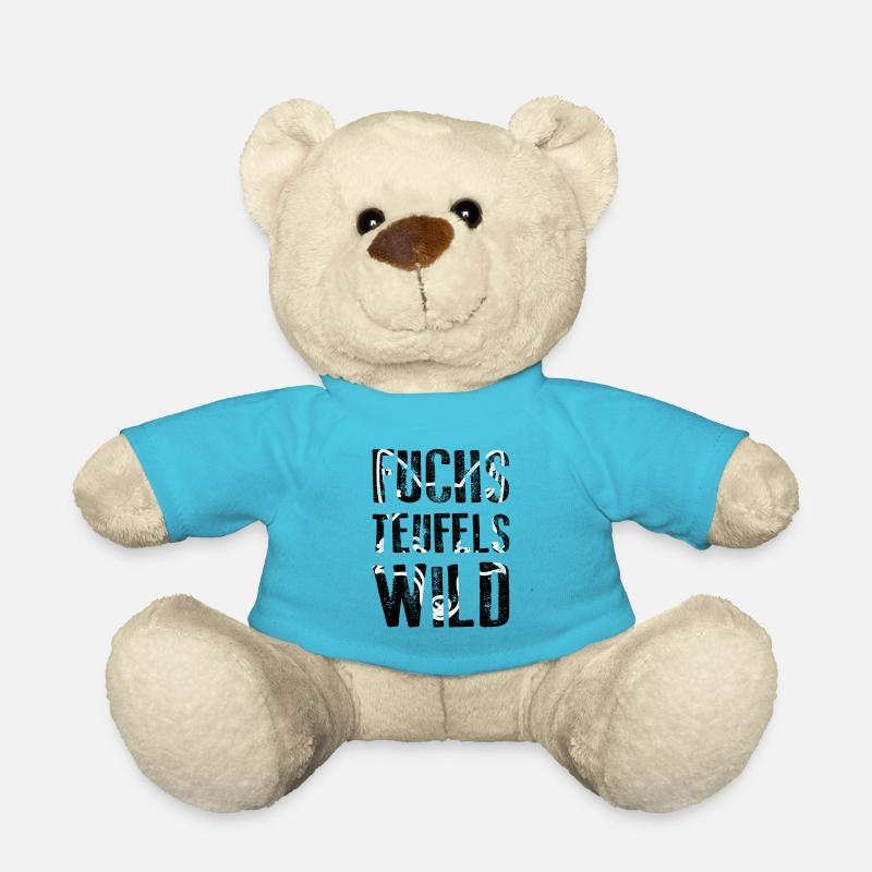 FUCHS TEUFELS WILD Humor Spaß - Teddy - Atollblau