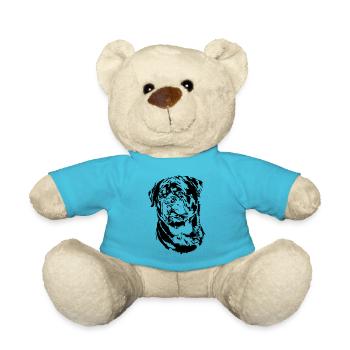ROTTWEILER Dog Rotti Rottie IGP Wilsigns Dogs - Teddy Bear - atoll blue - Front