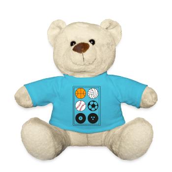 6 verschiedene Arten von Bällen - Teddy - Atollblau - Vorne