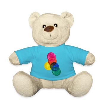 Coloured Circles - Teddy Bear - atoll blue - Front