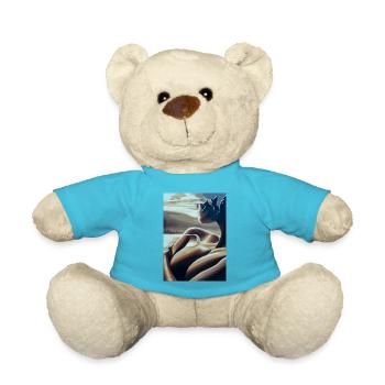 Surrealistische Malerei - Teddy - Atollblau - Vorne