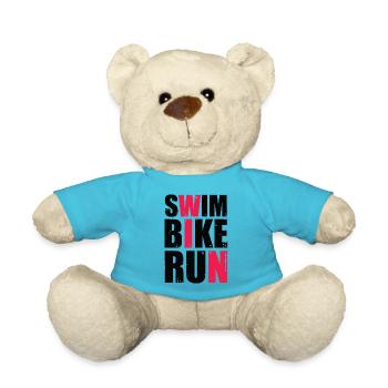 Triathlon Schwimmen Laufen Radfahren Sport - Teddy - Atollblau - Vorne