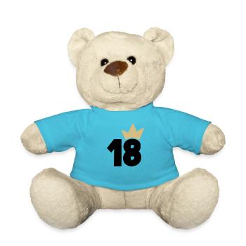 18 Crown number 18 - Teddy Bear - atoll blue - Front