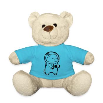 Hamster im Raumanzug Weltraum Astronaut - Teddy - Atollblau - Vorne