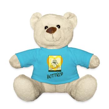 Bottrop Germany City Skyline Tetrahedron Heart - Teddy Bear - atoll blue - Front