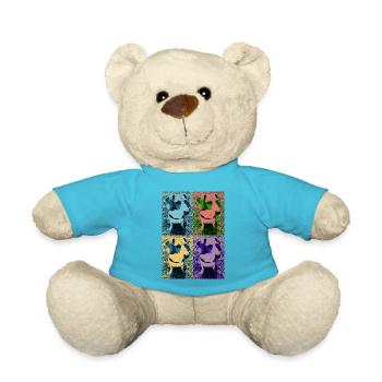 Chien Pop Art - Nounours - bleu outremer - Devant
