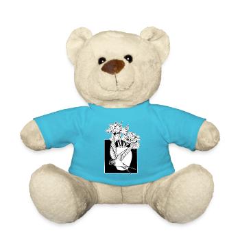 Hirondelles Fleurs 3 - Nounours - bleu outremer - Devant