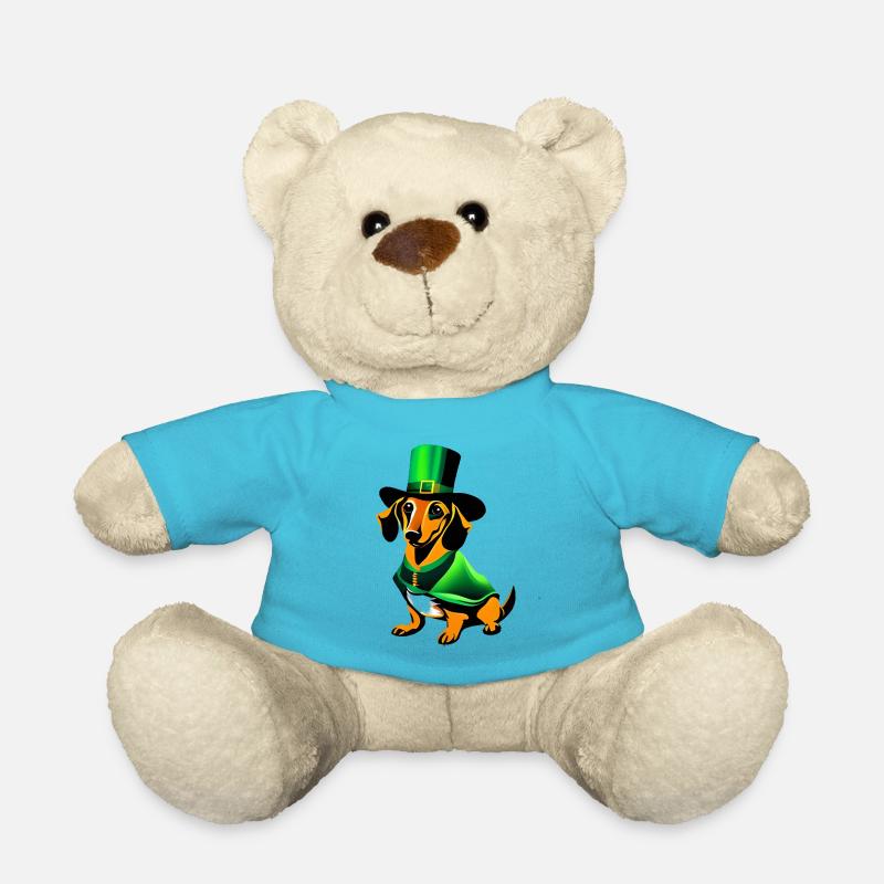 Hunde Dachshund Hundebesitzer Hund St Patricks Day - Teddy - Atollblau