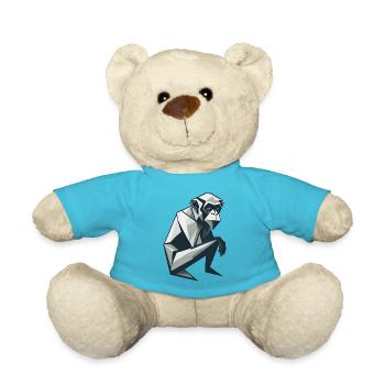 Minimalistischer Affe - Teddy - Atollblau - Vorne
