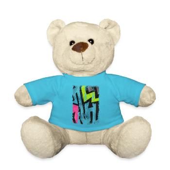 Graffiti style Splash hip hop colors painter color - Teddy Bear - atoll blue - Front