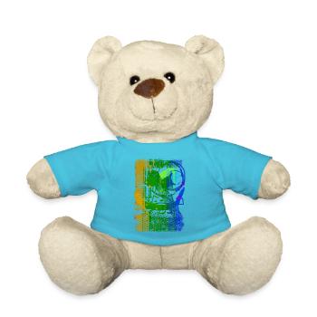 Graffiti style Splash hip hop colors painter color - Teddy Bear - atoll blue - Front