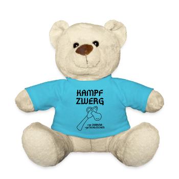 Kampfzwerg - schwarz - Teddy - Atollblau - Vorne