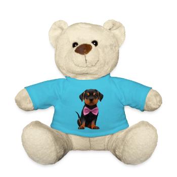 Rottweiler avec chien nœud papillon Rottweiler chiots - Nounours - bleu outremer - Devant