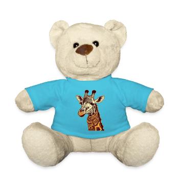 Lydia die Giraffe - Teddy - Atollblau - Vorne
