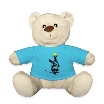 Suricate Guitariste Chapeau Jaune - Nounours - bleu outremer - Devant