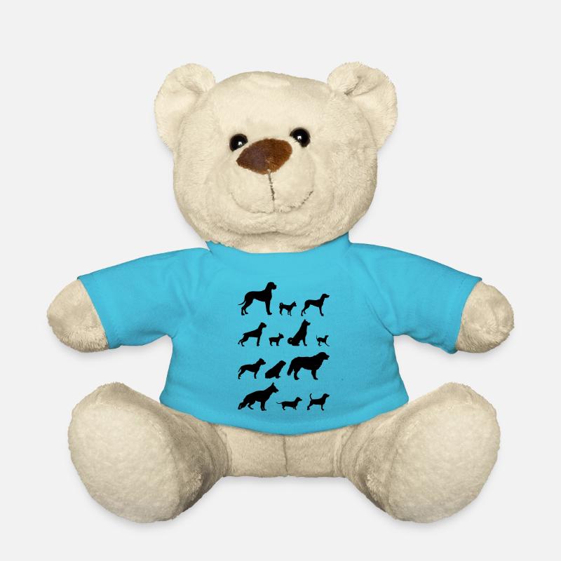 Silhouette de chien 1 - Nounours - bleu outremer