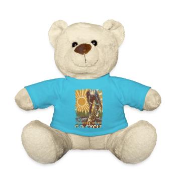 Cyclist cycling bmx bike sport mountain bike hobby - Teddy Bear - atoll blue - Front