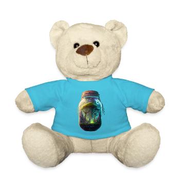 Ein magischer Wald im Glas - Teddy - Atollblau - Vorne