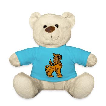 chinthe myanmar Birmanie - Nounours - bleu outremer - Devant