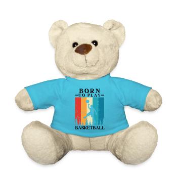 Retro Vintage Geboren, um Basketball zu spielen - Teddy - Atollblau - Vorne