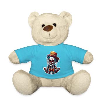 Horror Clown / Circus / Funny / Show / Halloween - Teddy Bear - atoll blue - Front