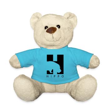 HIppo Silhouette Nilpferd - Teddy - Atollblau - Vorne