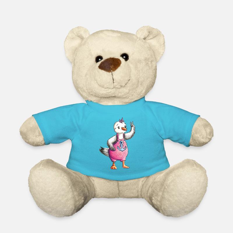 Seagull Peace - Teddy Bear - atoll blue
