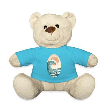 Bunte Wellen und Sonne Surfdesign - Perfektes Surf - Teddy - Atollblau - Vorne