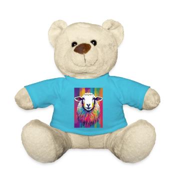 Buntes Schaf - Teddy - Atollblau - Vorne