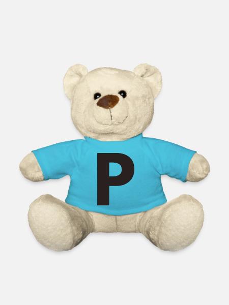 P - Teddy Bear - atoll blue