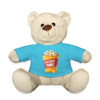 Popcorn-Tüte - Cooles Low Poly Logo - Teddy - Atollblau - Vorne