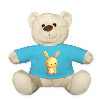 Süßes kleines Kaninchen – Niedliche Babyillustration - Teddy - Atollblau - Vorne