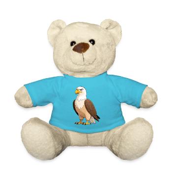 Imperial Eagle Portrait - Teddy Bear - atoll blue - Front