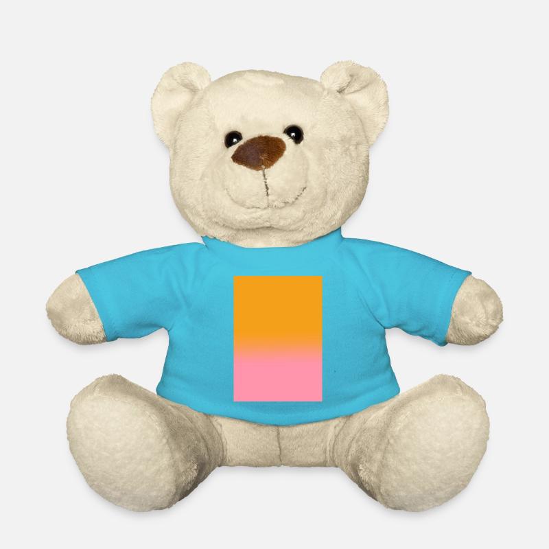 Gradient - orange rosa personalisierbar - Teddy - Atollblau