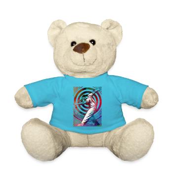 Golfeur dans un tourbillon coloré - Nounours - bleu outremer - Devant