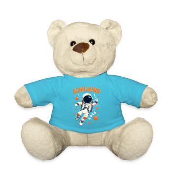 Schulkind 2026 Einschulung 2026 Schulanfang - Teddy - Atollblau - Vorne