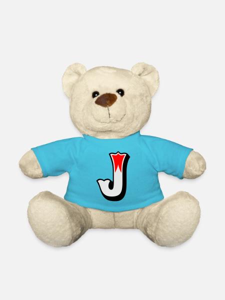 Buchstabe - J - Teddy - Atollblau