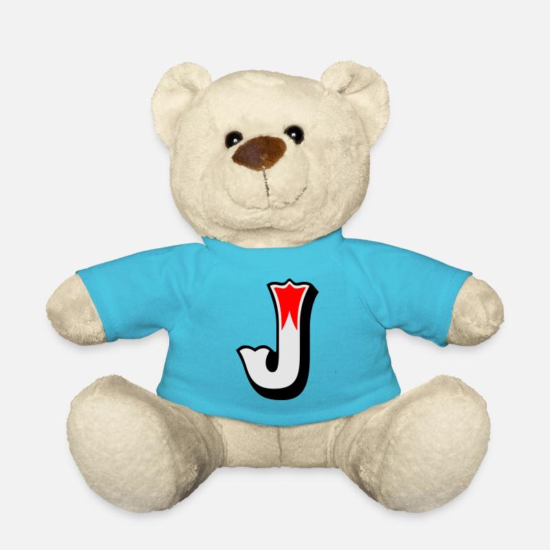 Buchstabe - J - Teddy - Atollblau