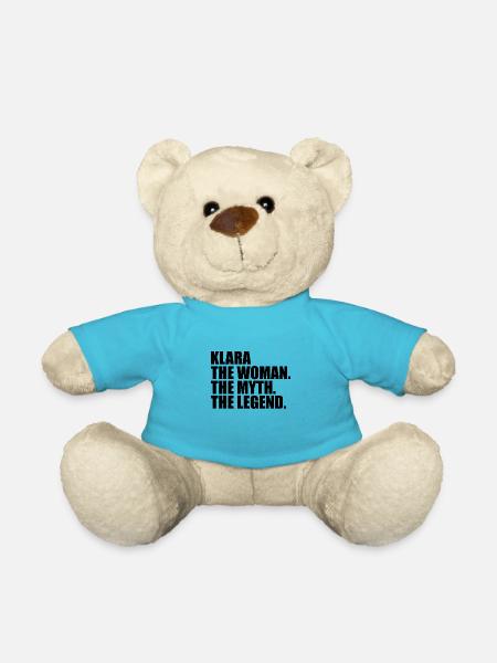 Femme, Mythe, Légende, Nom Klara - Nounours - bleu outremer
