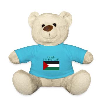 Free Palestine Gaza Shirt Gift Palestine - Teddy Bear - atoll blue - Front