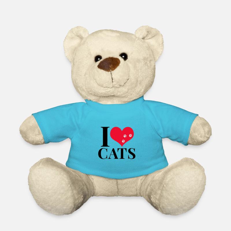 J'aime les chats - Nounours - bleu outremer