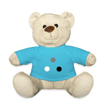 Trio sphères blanc gris noir - Nounours - bleu outremer - Devant
