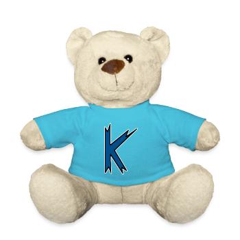 K - Just a letter! - by YoshiArt - Teddy Bear - atoll blue - Front