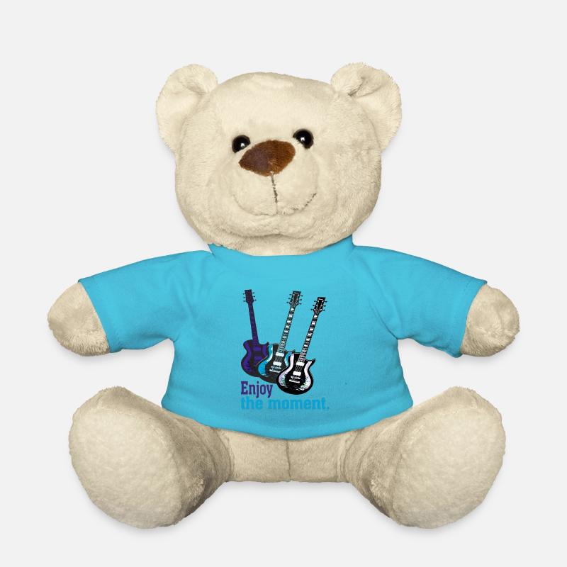 E-Gitarren mit Spruch Enjoy the moment. - Teddy - Atollblau